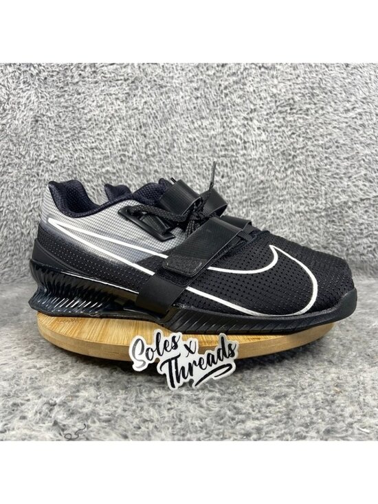 Nike Romaleos 4 Weightlifting Shoes Size 10 Men Black White CD3463-010
